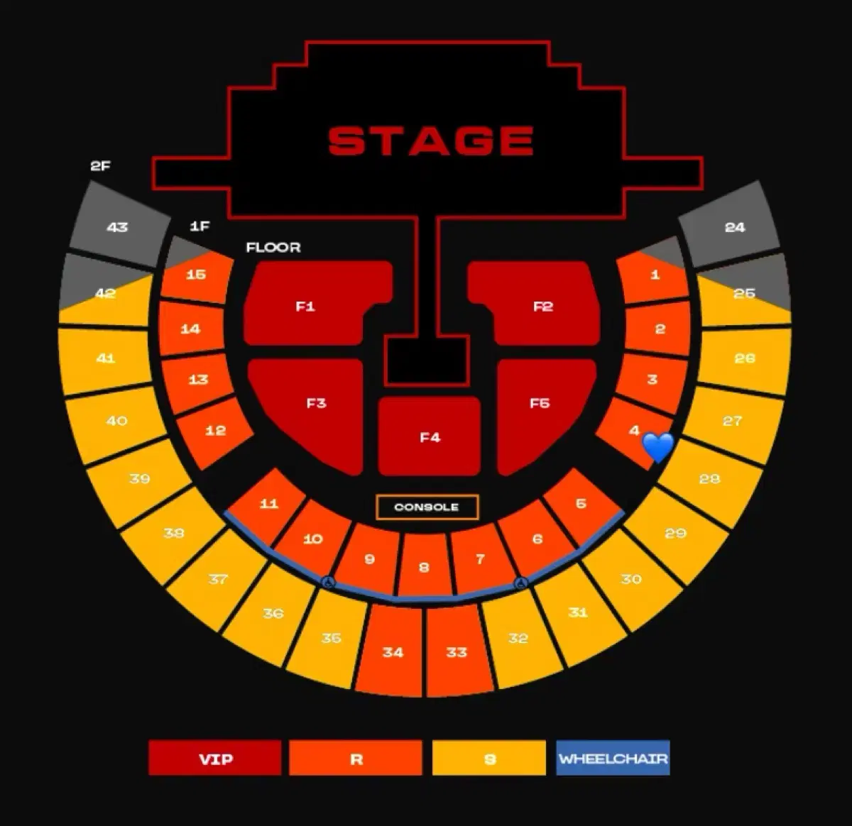 2ne1 콘서트 막콘 1층 4구역 양도합니다