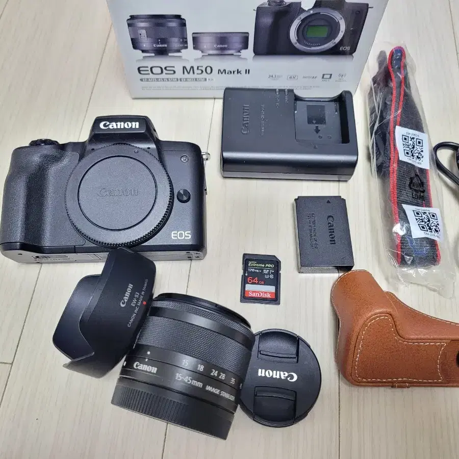 A급 캐논 EOS M50 MARK2 와 15-45 렌즈 세트