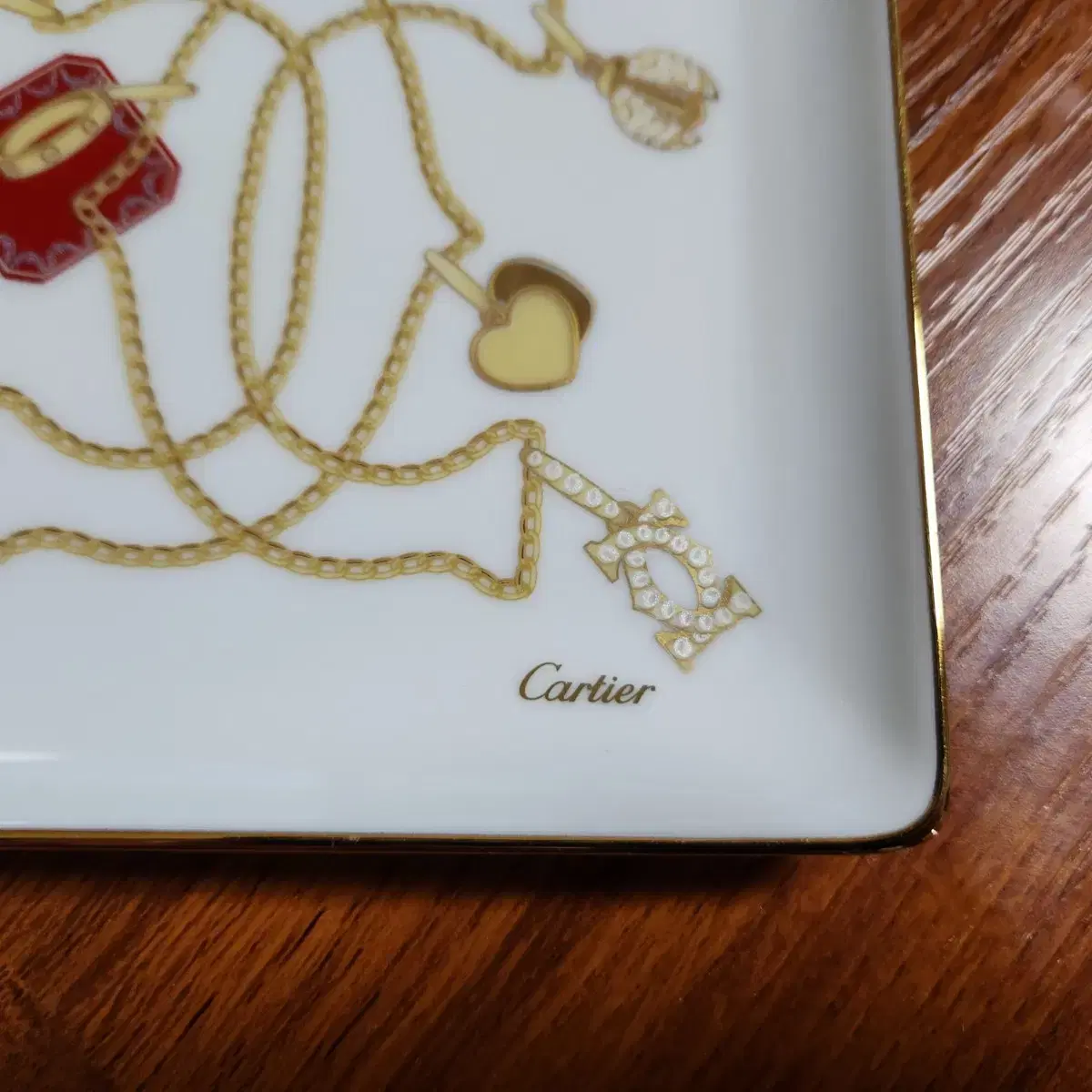 프랑스산 까르띠에(Cartier) 사각 소접시 2개.