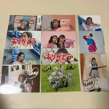 Lucky2 사토 시오리나 사인 포함 브로마이드 사진 세트