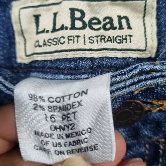 L.L.Bean 엘엘빈 스판 청바지 허리단면46(35~36) 기장108