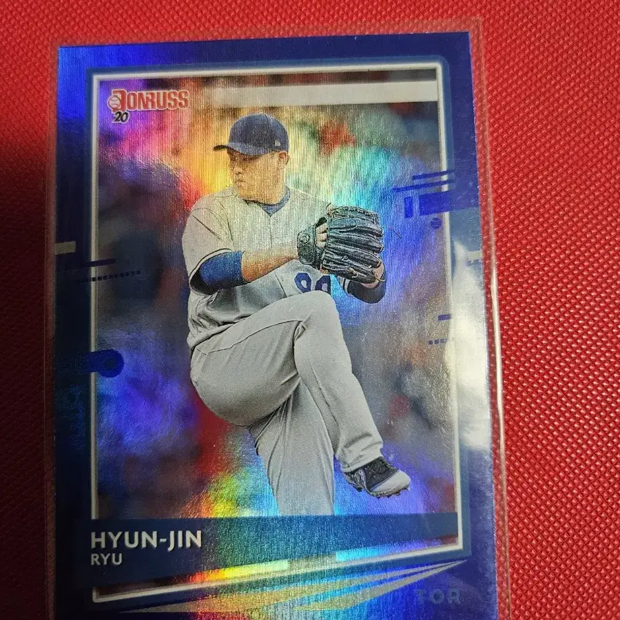 류현진 2020 Donruss Blue Holo 카드