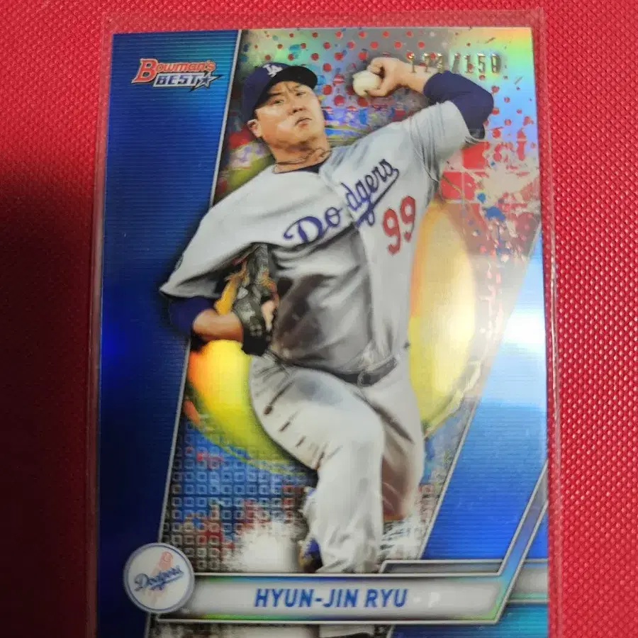 류현진 150장 한정 2019 Bowman's Best 블루 리플렉터