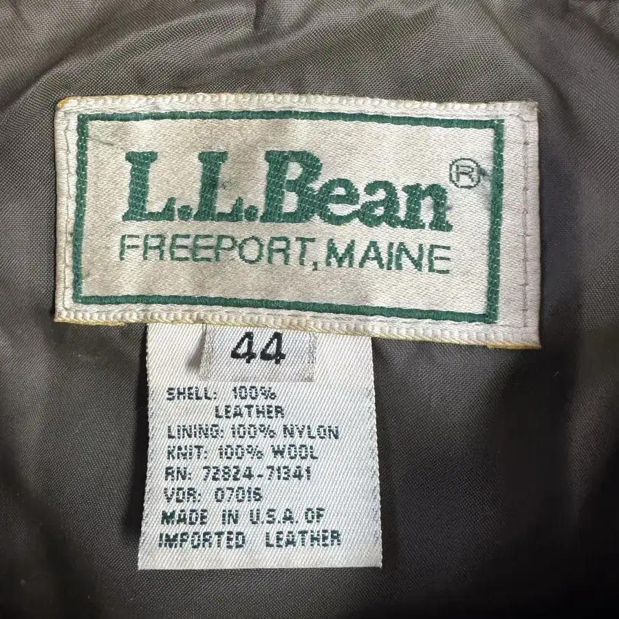 Usa made)엘엘빈(llbean) A-2 레더자켓 44size