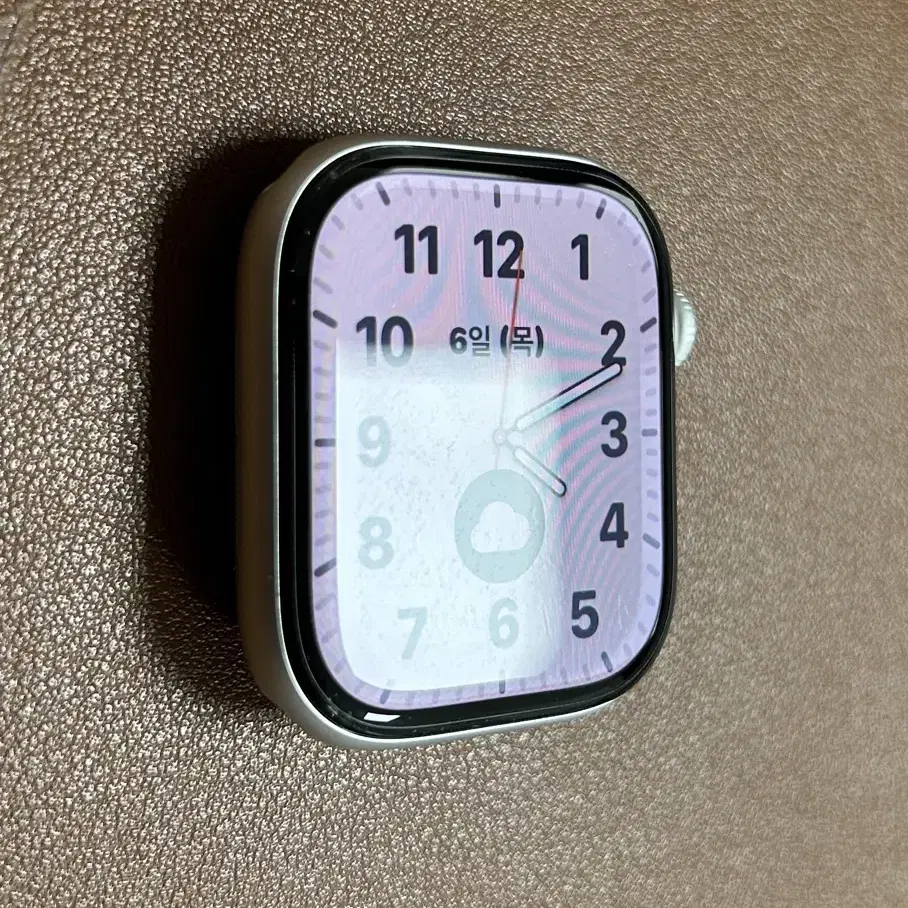 애플워치 10 실버, 46mm 셀룰러,  데님 스포츠밴드