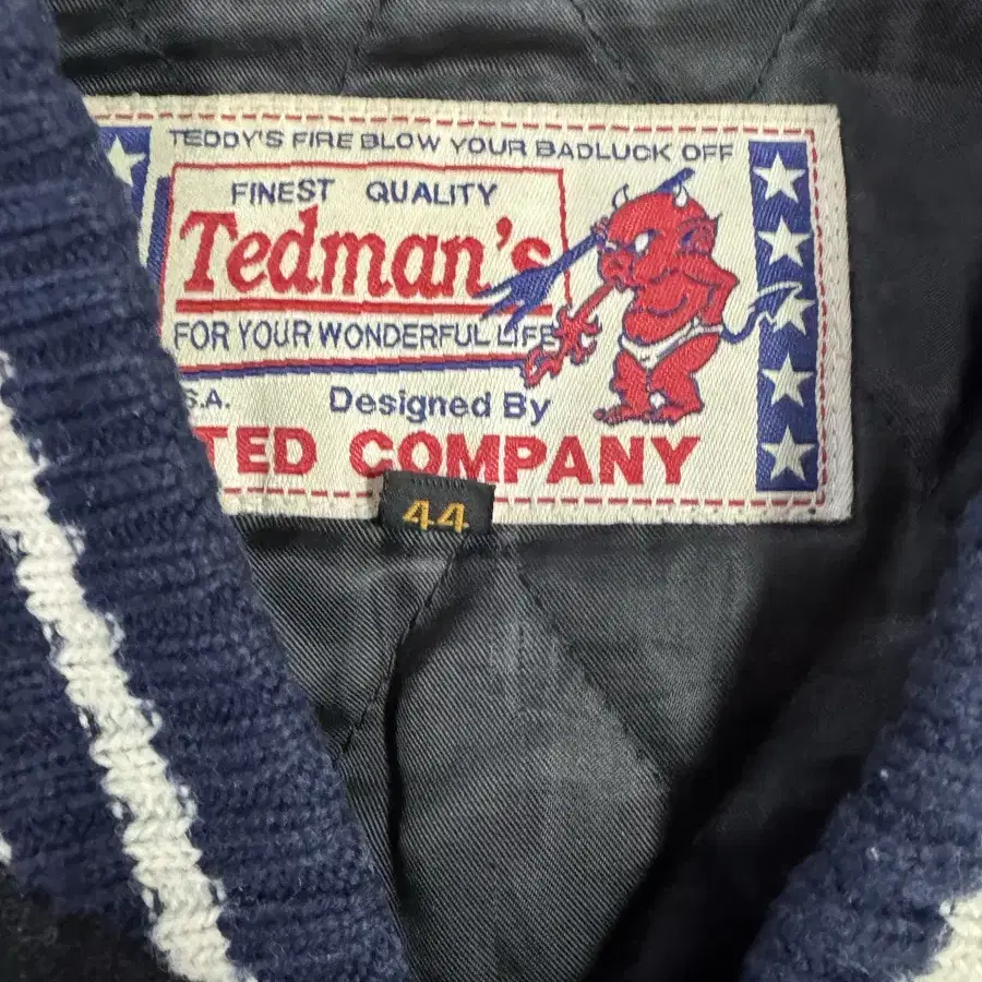 Ted company(Tedman) 레더 바시티 자켓 44size