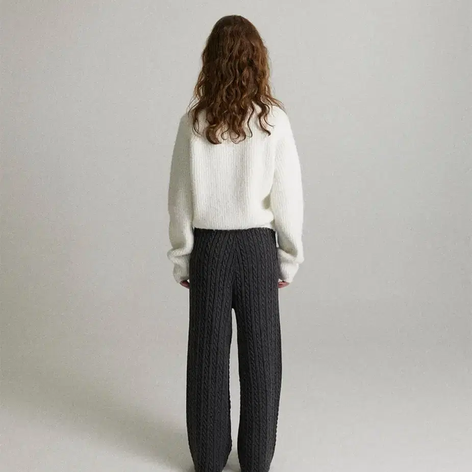 바이무드_Cable Knit Pants [charcoal]