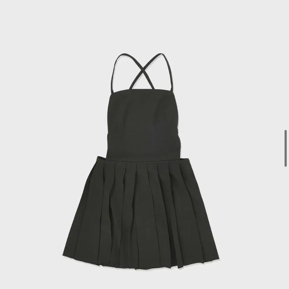 로우클래식 low classic pleated mini dress 차콜