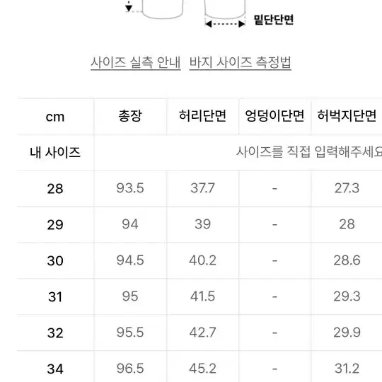 피스워커청바지36인치