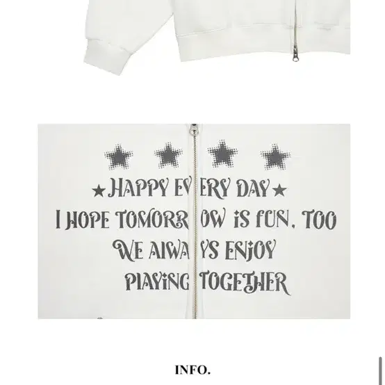 러브이즈트루 후드집업 FS LETTER HOOD ZIPUP(WHITE)