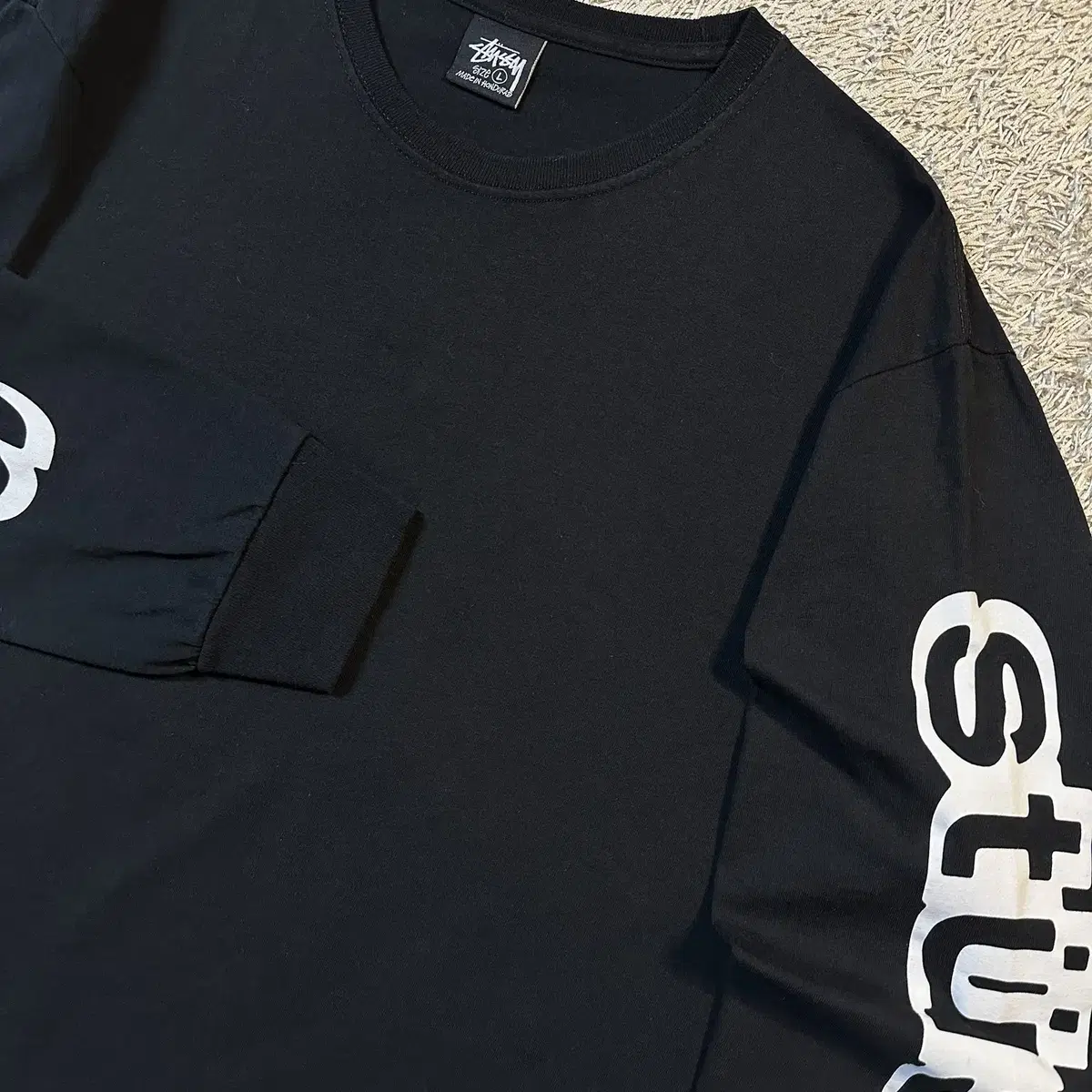 [L] 스투시 STUSSY 사이드웨이 롱슬리브 블랙