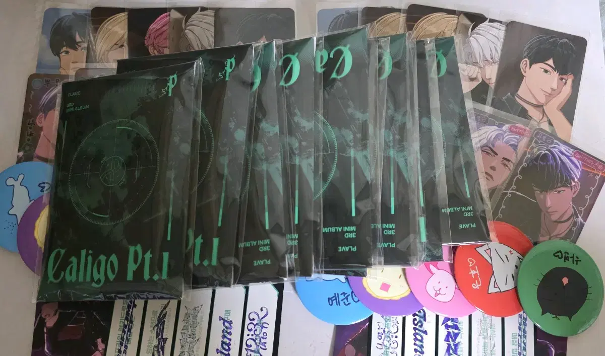 ktown4u, Plave, Ticket, Pin Button, Bulk, 5 Sealed Albums Set