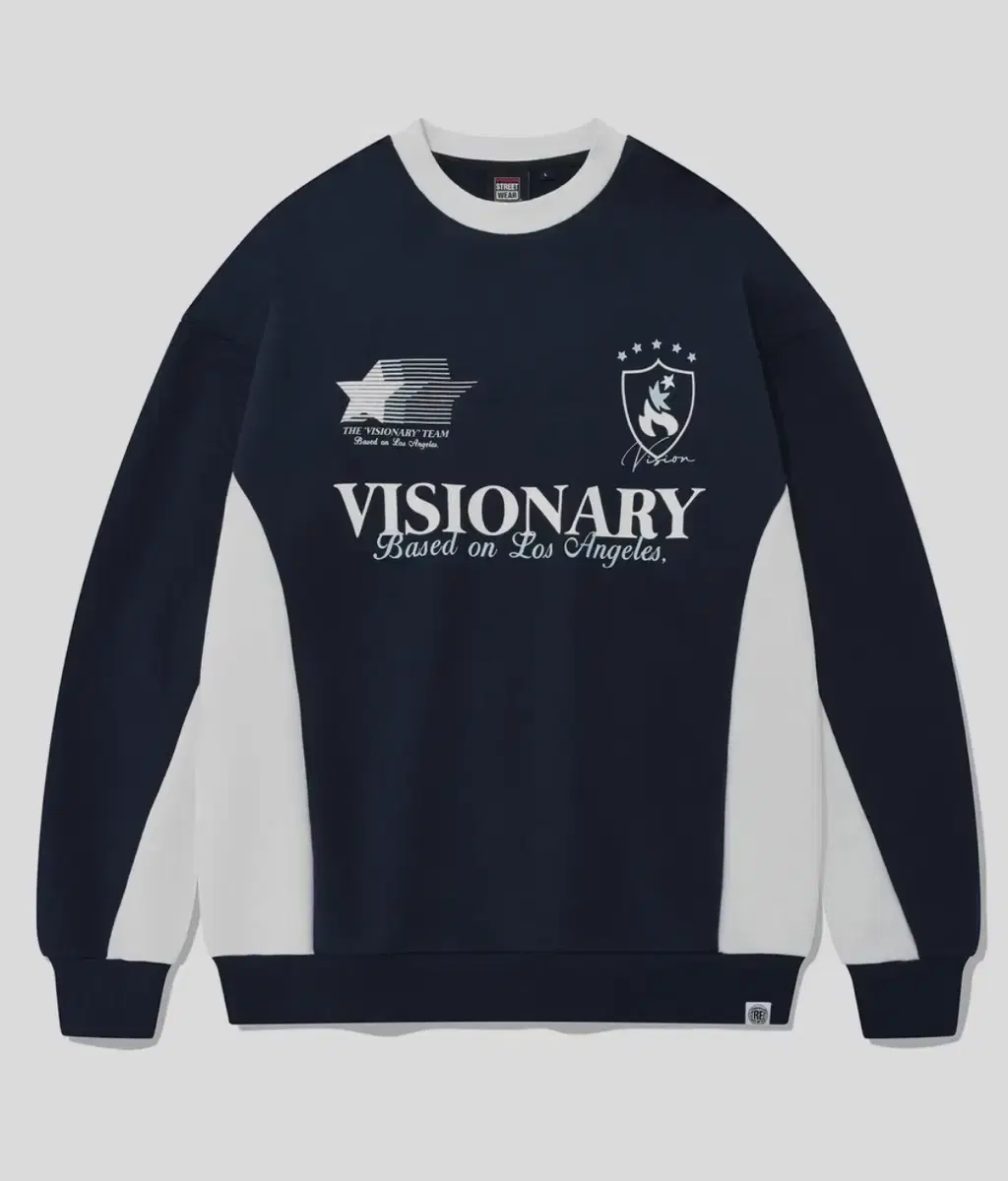 비전스트릿웨어 VSW Football Crewneck Navy 맨투맨