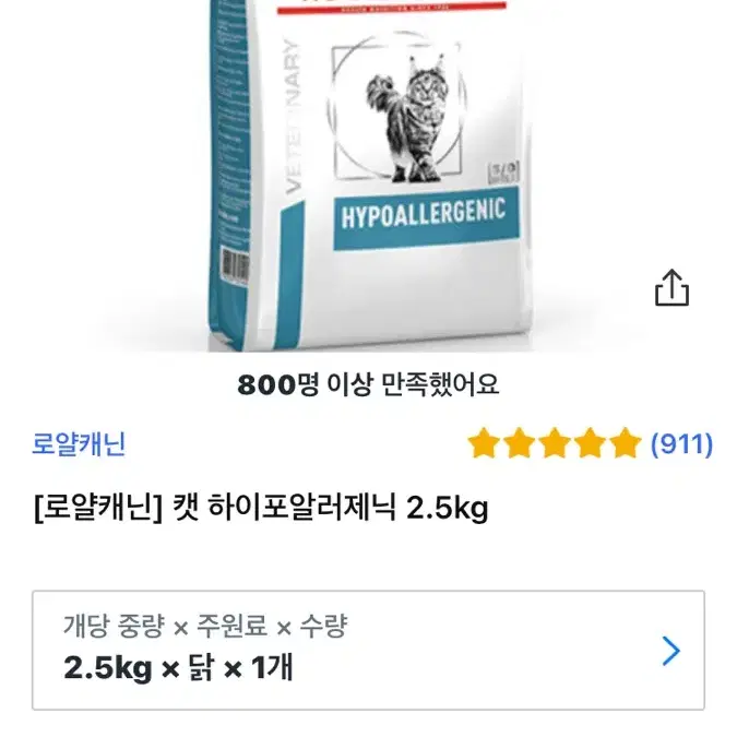 로얄캐닌 캣 하이포알러제닉 1.5kg 고양이사료