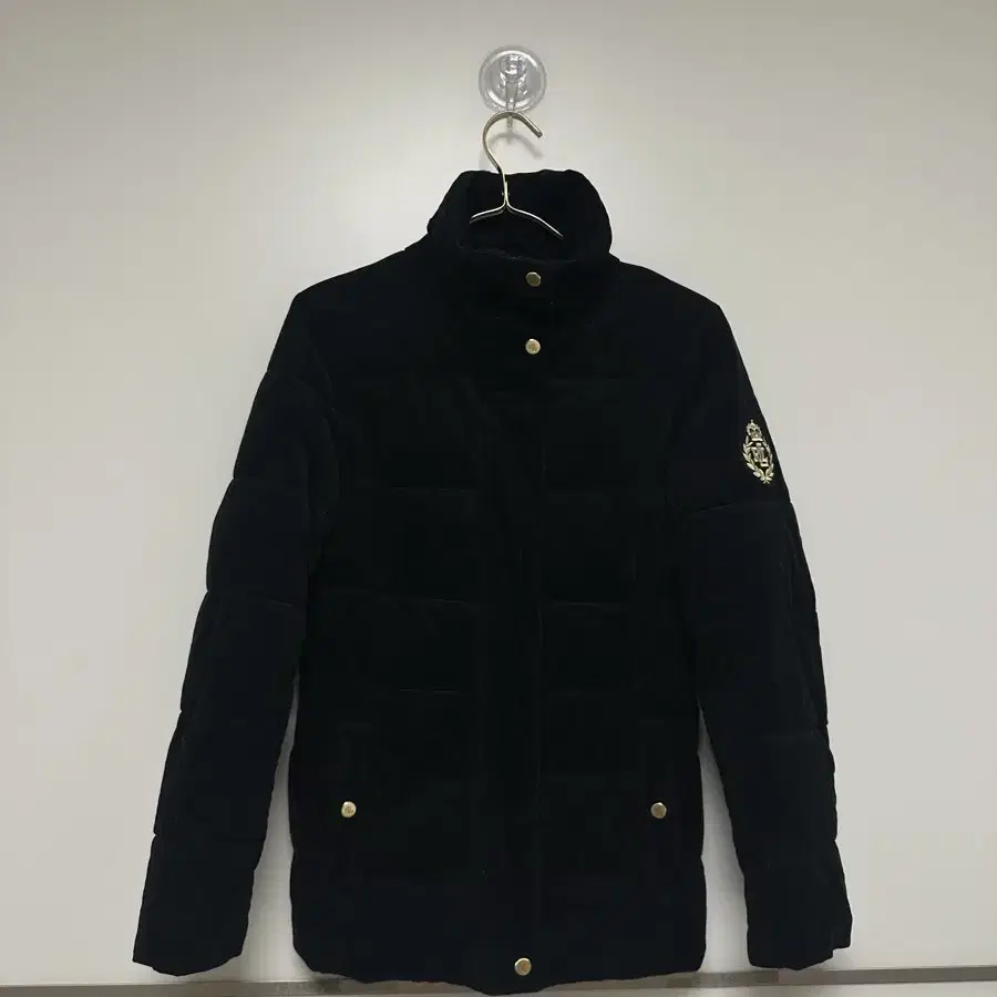 Ralph Lauren Crest Velvet Puffer Coat