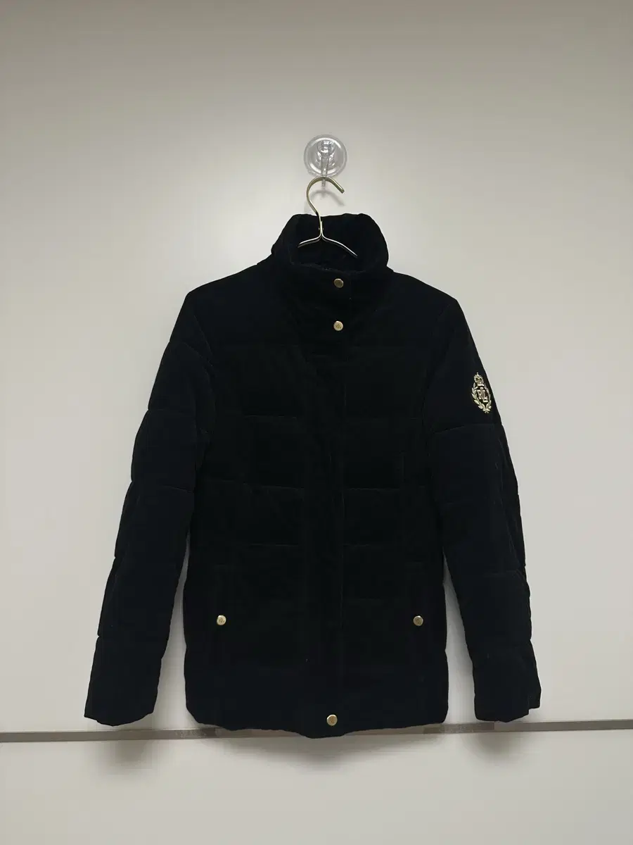 Ralph Lauren Crest Velvet Puffer Coat