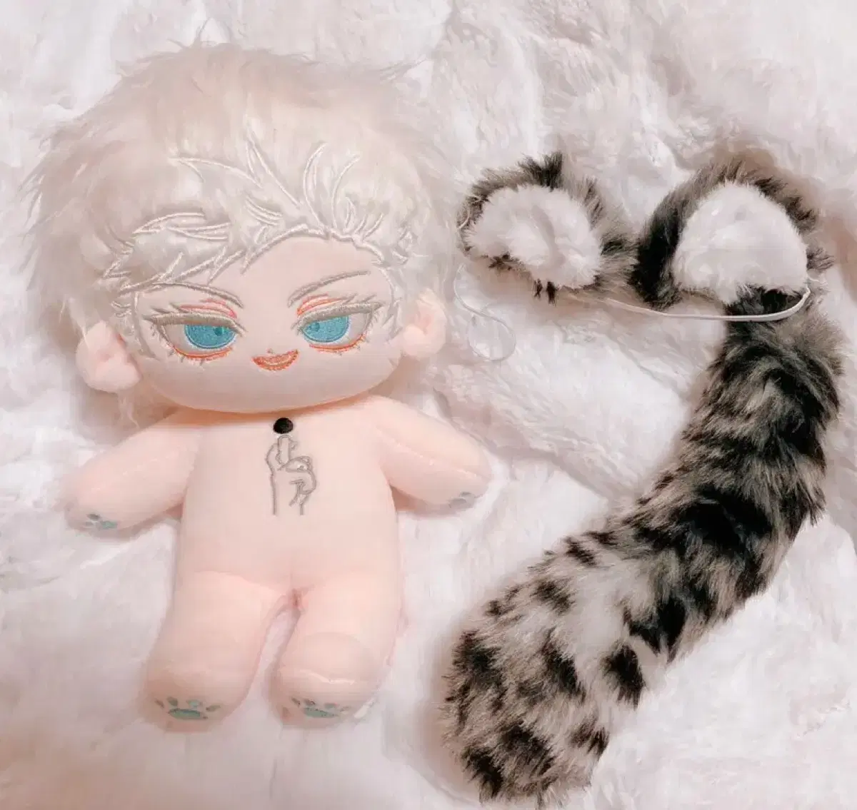 주술회전 고죠속성 솜인형 설토루 20cm 뼈깅