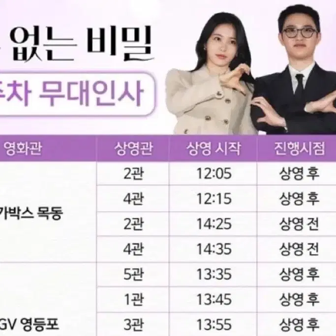 말할수없는비밀 무대인사 3주차