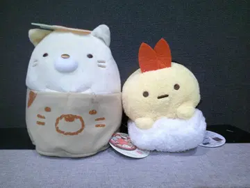 미사용 스미코구라시 오스시노리키리 봉제 인형 에비후라이의 꼬리 고양이