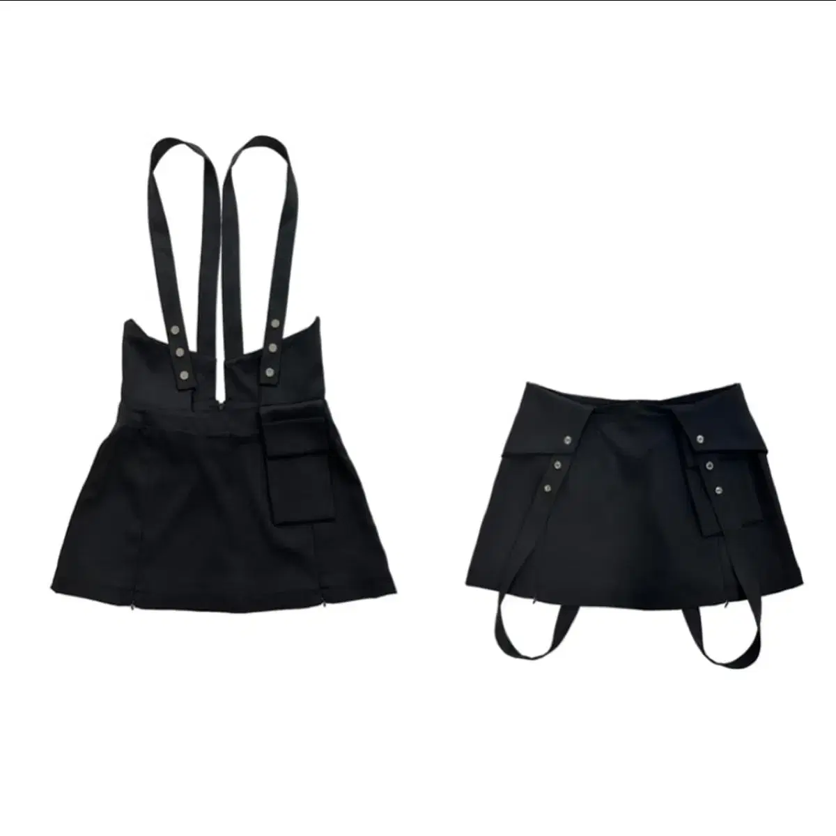 지초이 SS23 BELT VEST + BRACES MINI SKIRT