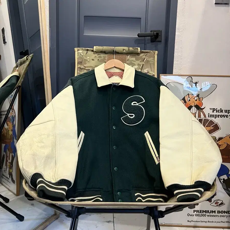 80/90s SCENE WOOL LEATHER VARSITY 바시티자켓