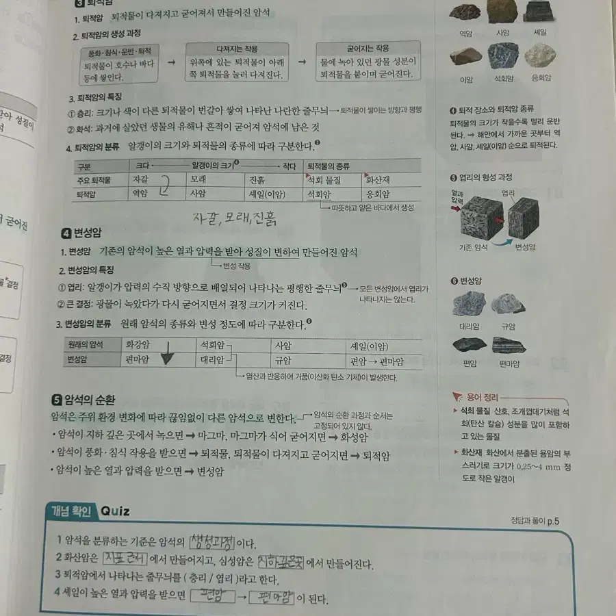 esc 중학 지구과학 문제집