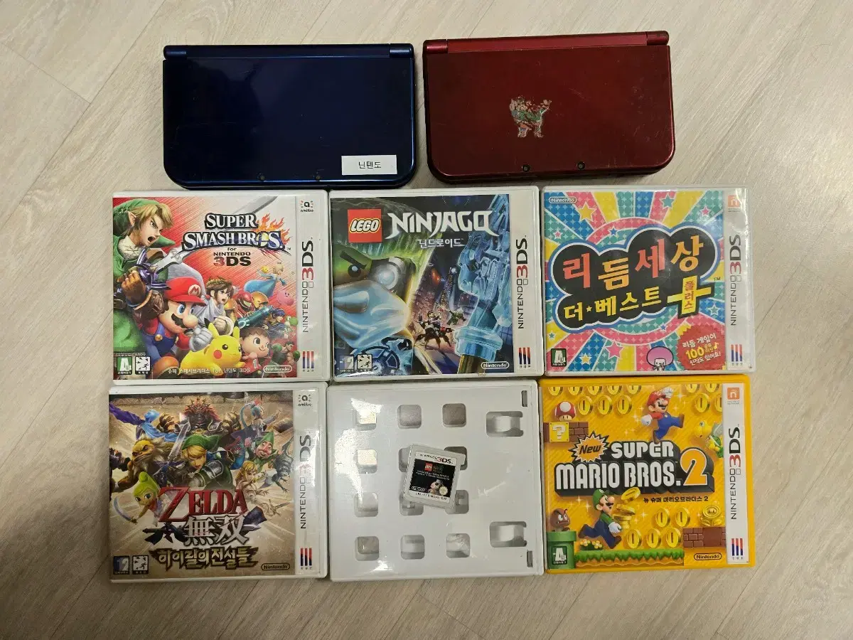 뉴 닌텐도 3ds xl 2개 + 칩6개 일괄 판매