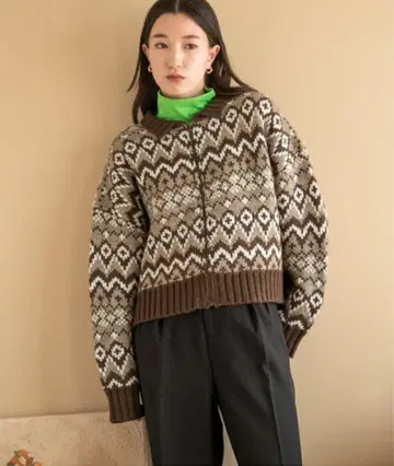 [LOWRYS FARM] 카우치 니트 카디건 롱 슬리브