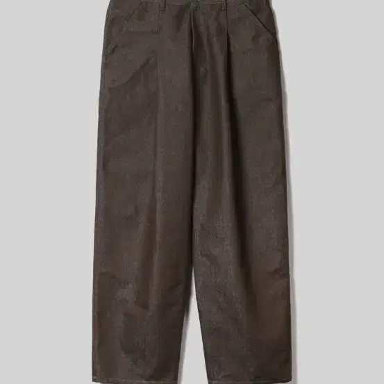 Clean Deep One Tuck Denim Pants [Brown]