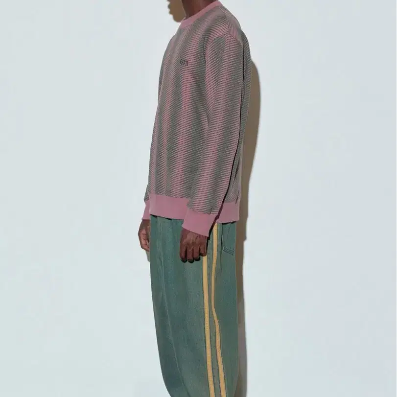 스컬프터 Straight Line Denim Pants Green