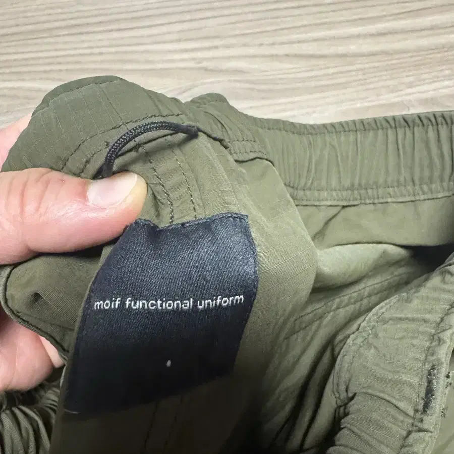 모이프 24ss OVER FTG PANTS / OLIVE RIPSTOP