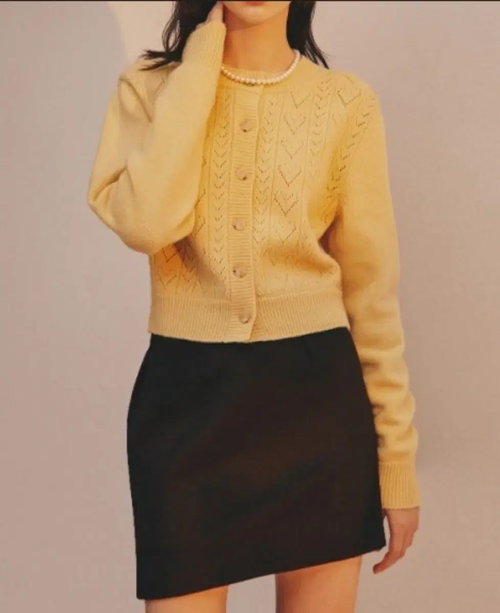 아비에무아 crocheted cashmere cardigan