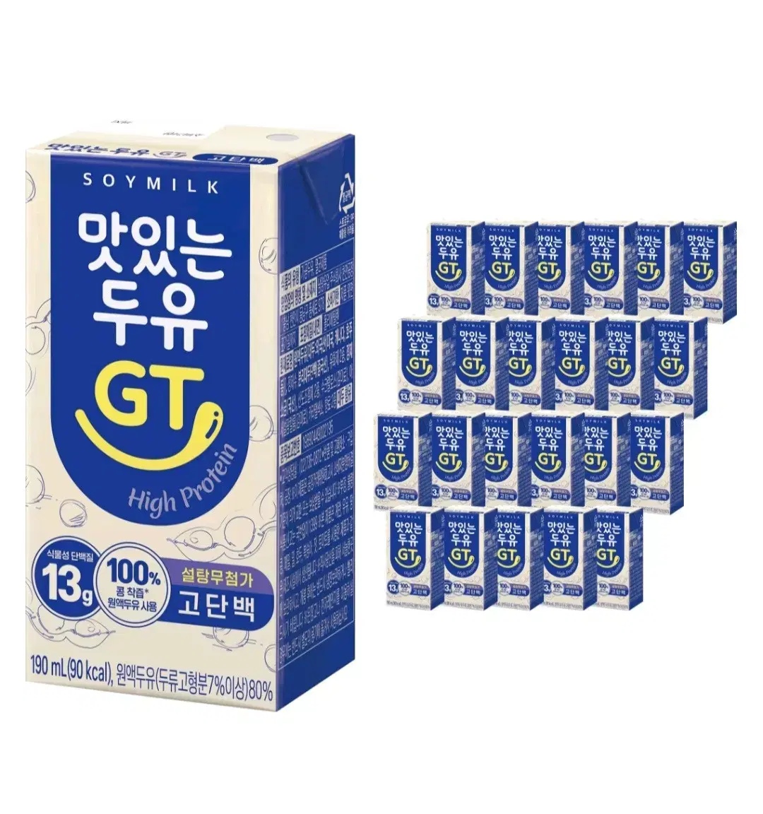 맛있는두유GT 고단백 두유, 190ml, 24개