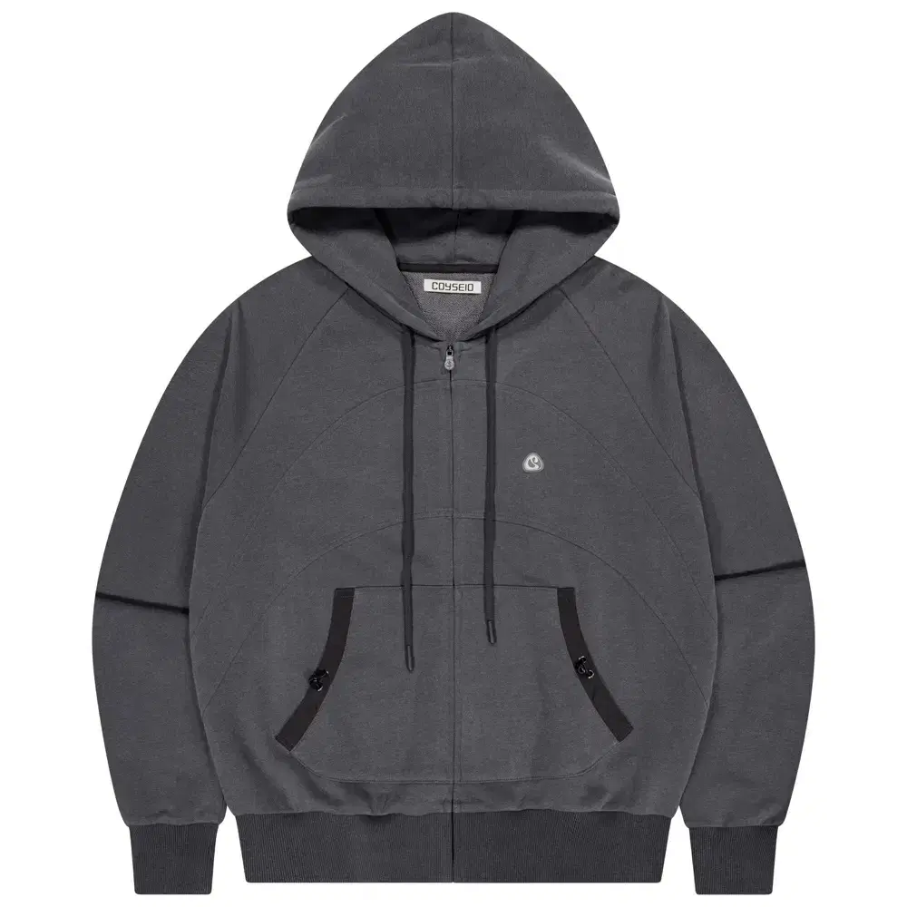 코이세이오 후드집업 STRING POCKET HOOD ZIP-UP BLA