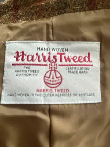 새상품 Harris Tweed 체크 자켓