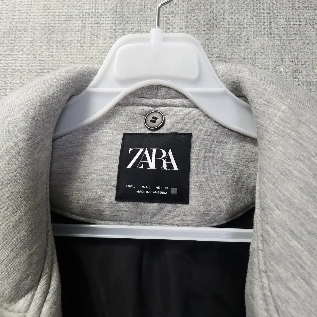 4d. ZARA 블랙 후드배색 캐주얼코트 여성100