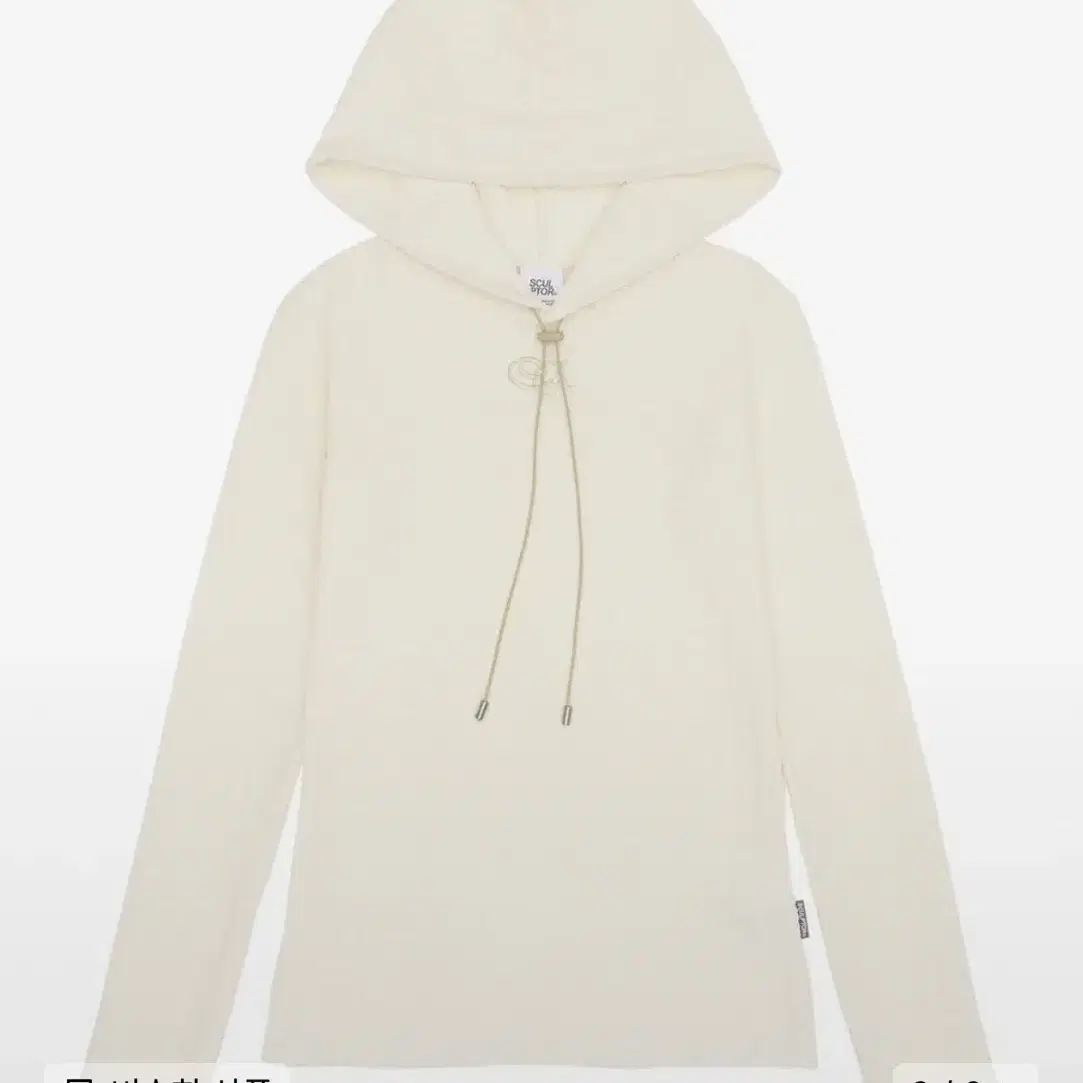 스컬프터 후디 E-string Crinkle Hoodie Ivory