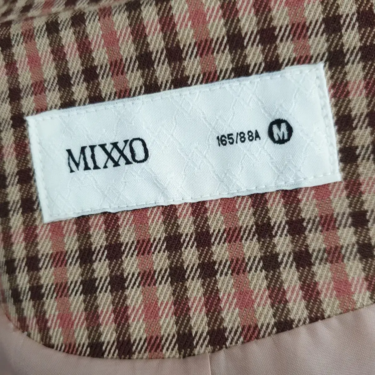 빈티지 만원샵 MIXXO 체크 롱 트렌치코트 자켓