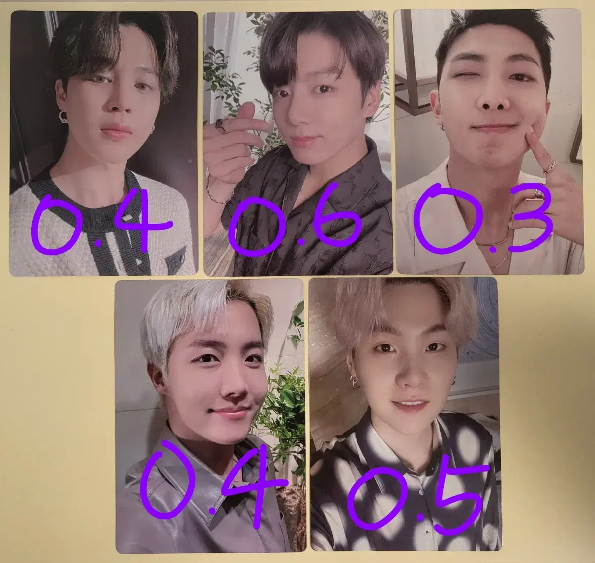 방탄소년단 BTS ARMY MEMBERSHIP KIT 9 멥버십 포카