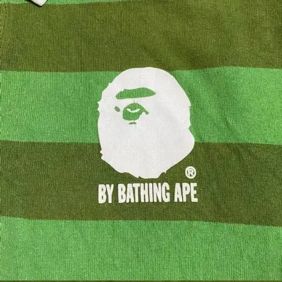 A BATHING APE 베이프 빈티지 럭비 단가라 셔츠 L