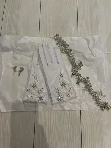 웨딩 그로브-헤드피스-헤드셋-귀찌 세트