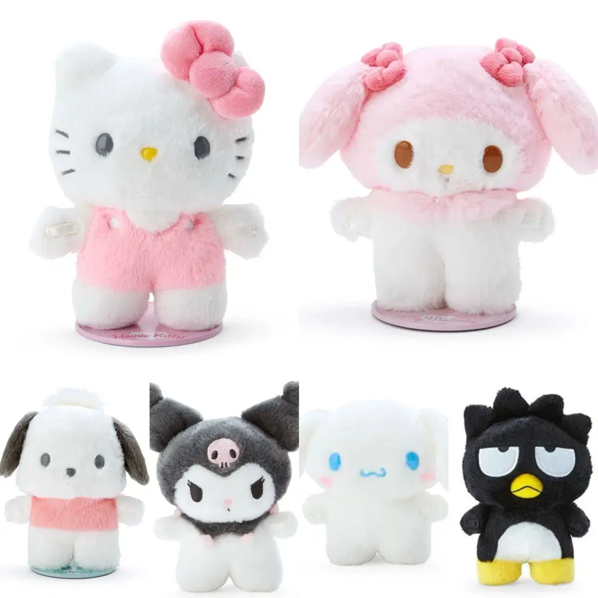 Sanrio Pitatto doll S-size Kitty, Pochacco, Kuromi, Cinnamoroll, Badtz-Maru