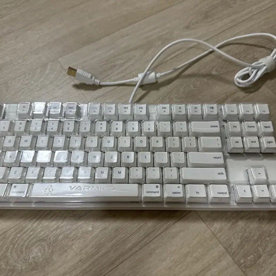 (키보드)VARMILO VA87MAC 밀키 화이트 PBT 염료승화 영문