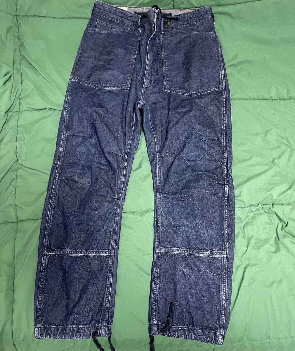 RRL Double RL Quilted Indigo Denim Pants 32x30