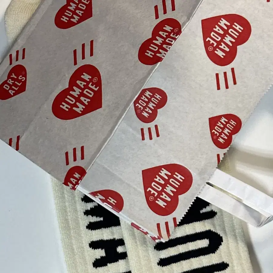 휴먼메이드 양말 HM Logo Socks White L