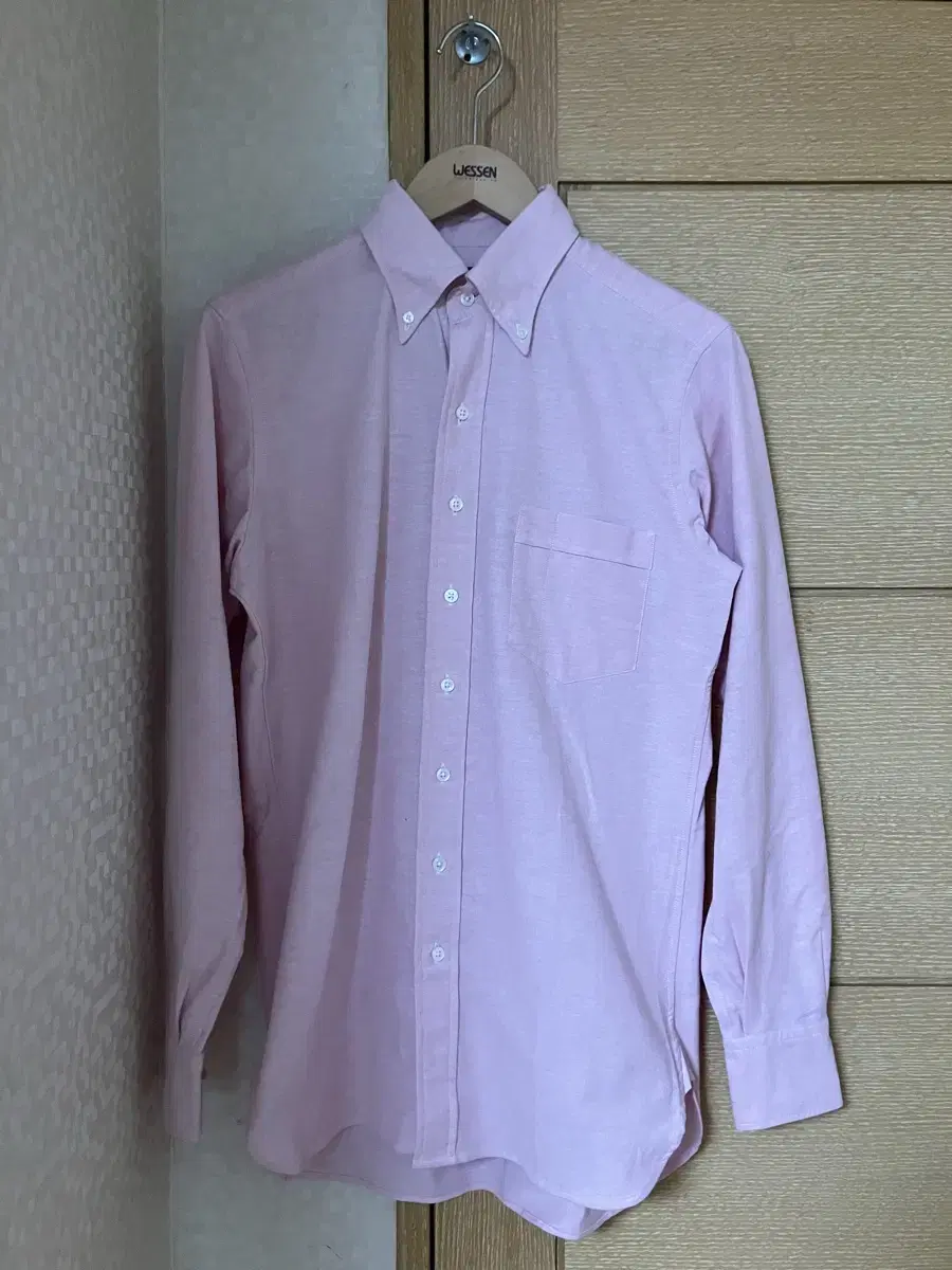 Drakes Pink Button-Down Oxford Shirt (15.5)