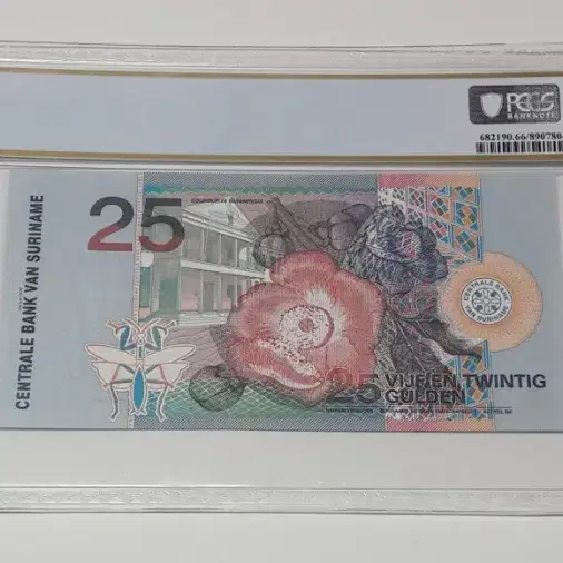 2000년 수리남 25굴덴 PCGS 66 PPQ 완전 미사용 화폐