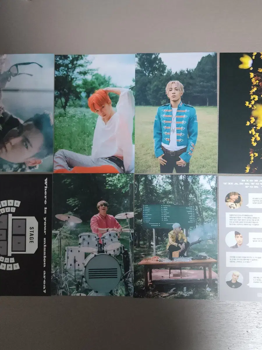 BIGBANG postcard set ㅅㅊ photocard photocard taesung tower g dragon GD taeyang limited album lightstick dvd