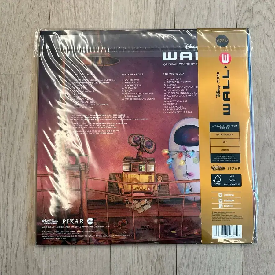 Wall-E 월-E 사운드트랙 미개봉 Lp