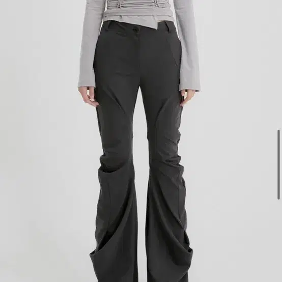 flareup 플레어업 Asymmetrical Drape Pants